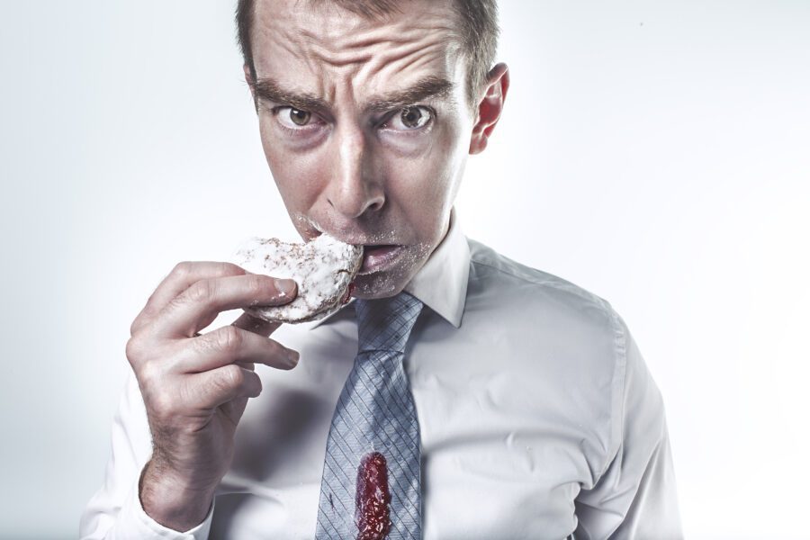 Eating Jelly Donut Free Stock Photo