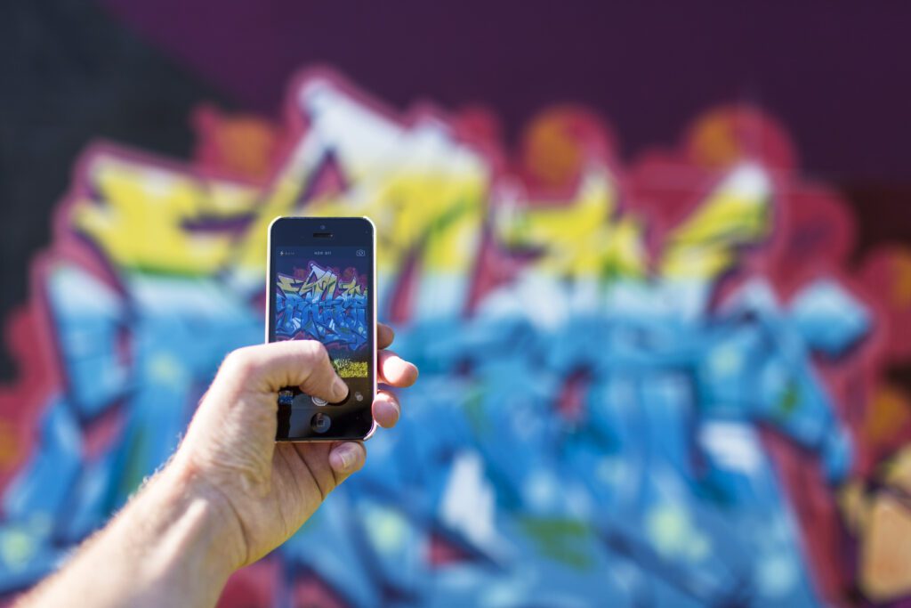 Photographing Graffiti Free Stock Photo