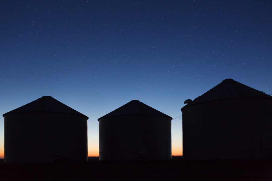 Farm Building Silhouette Free Stock Photo