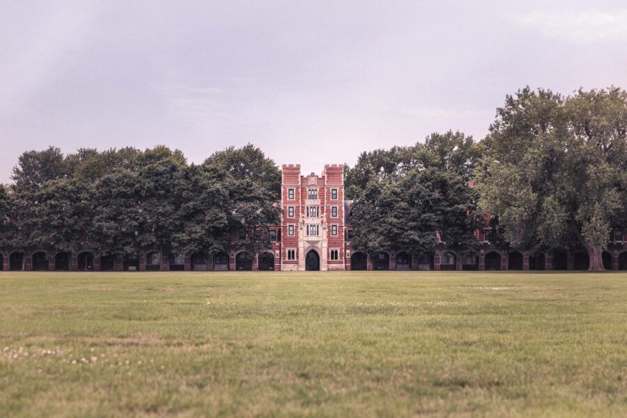 College Brick Building Free Stock Photo