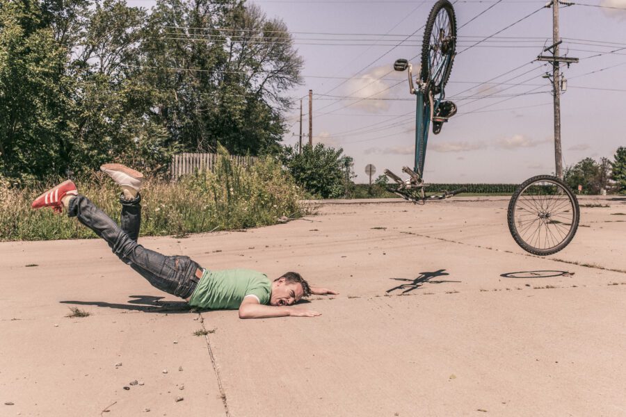 Bike Crash Free Stock Photo