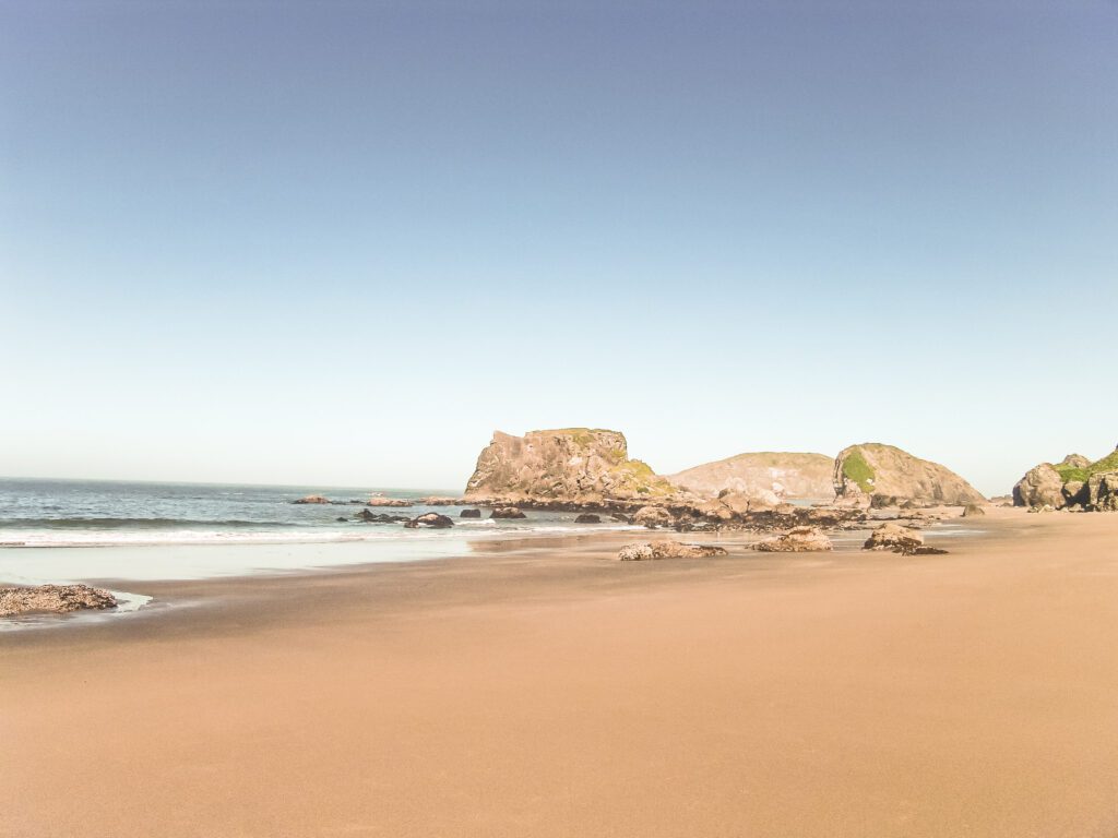 Tranquil Waters & Beach Free Stock Photo