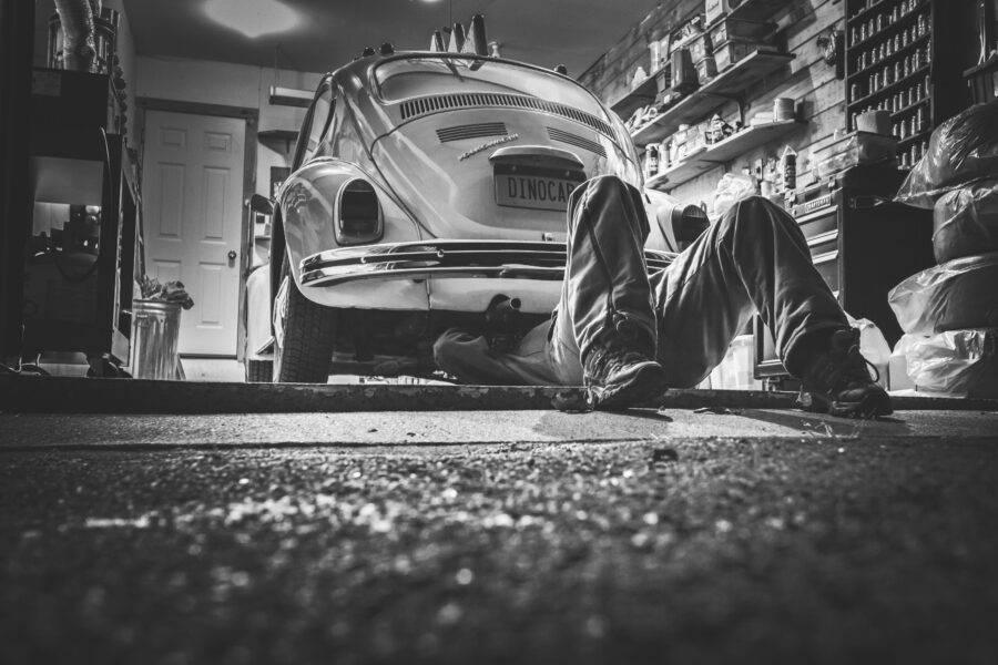 Mechanic Under Car Free Stock Photo