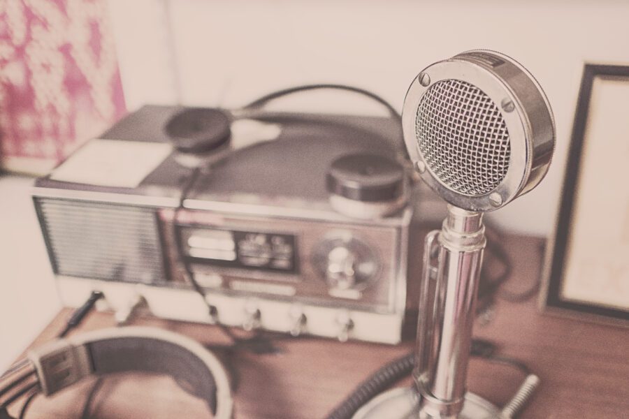 Vintage Microphone Free Stock Photo