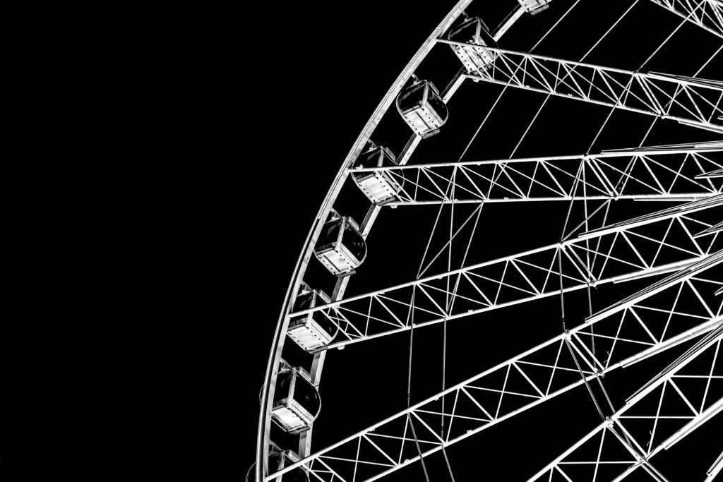 Black & White Carousel Free Stock Photo