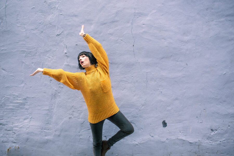 Dancing Woman Outside Free Stock Photo