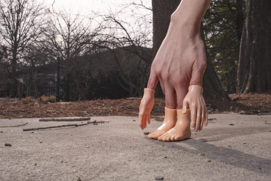 Walking Hands Free Stock Photo