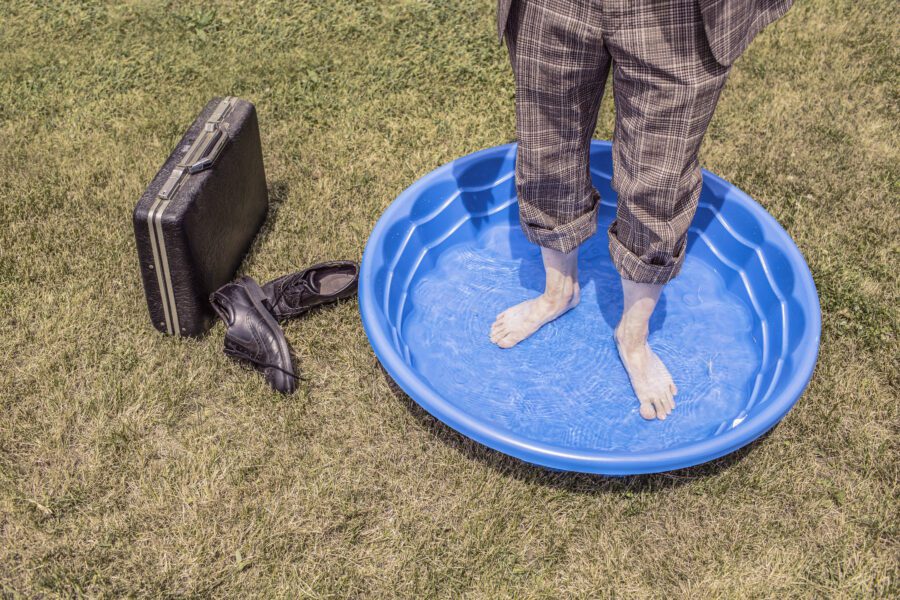 Businessman in Pool Free Stock Photo