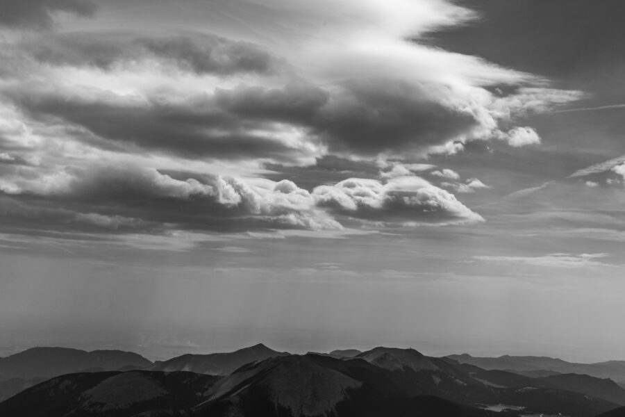 Mountain and Clouds Landscape Free Stock Photo