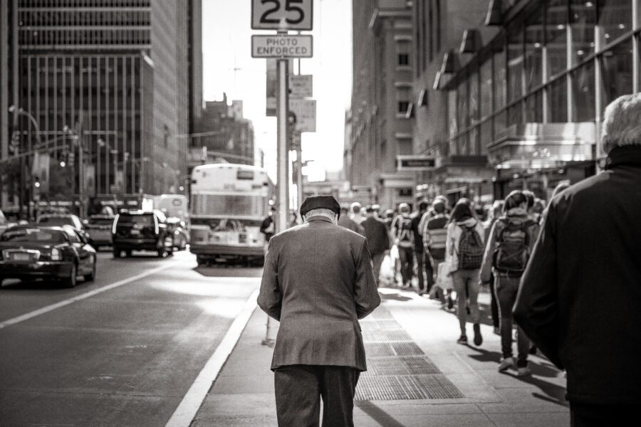 Old Man on City Street Free Stock Photo