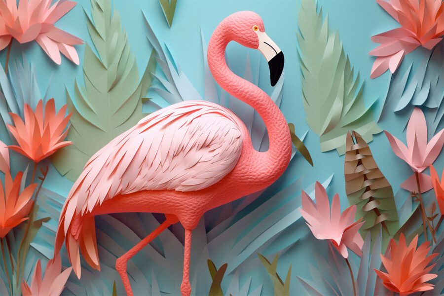 Pink Flamingo Art Free Stock Photo