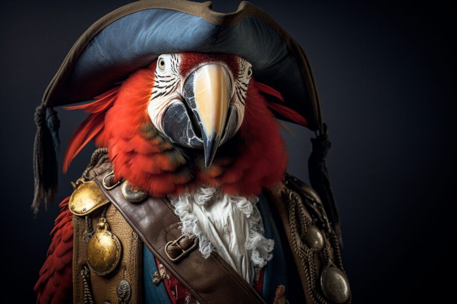 Pirate Bird Parrot Free Stock Photo