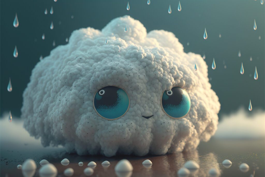 Rain Cloud Face Free Stock Photo