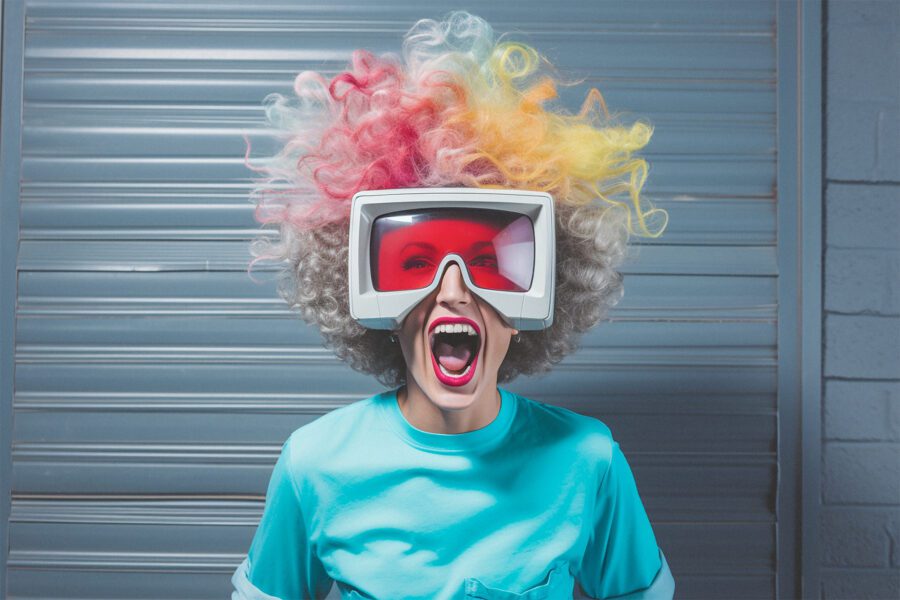 Virtual Headset Person Free Stock Photo