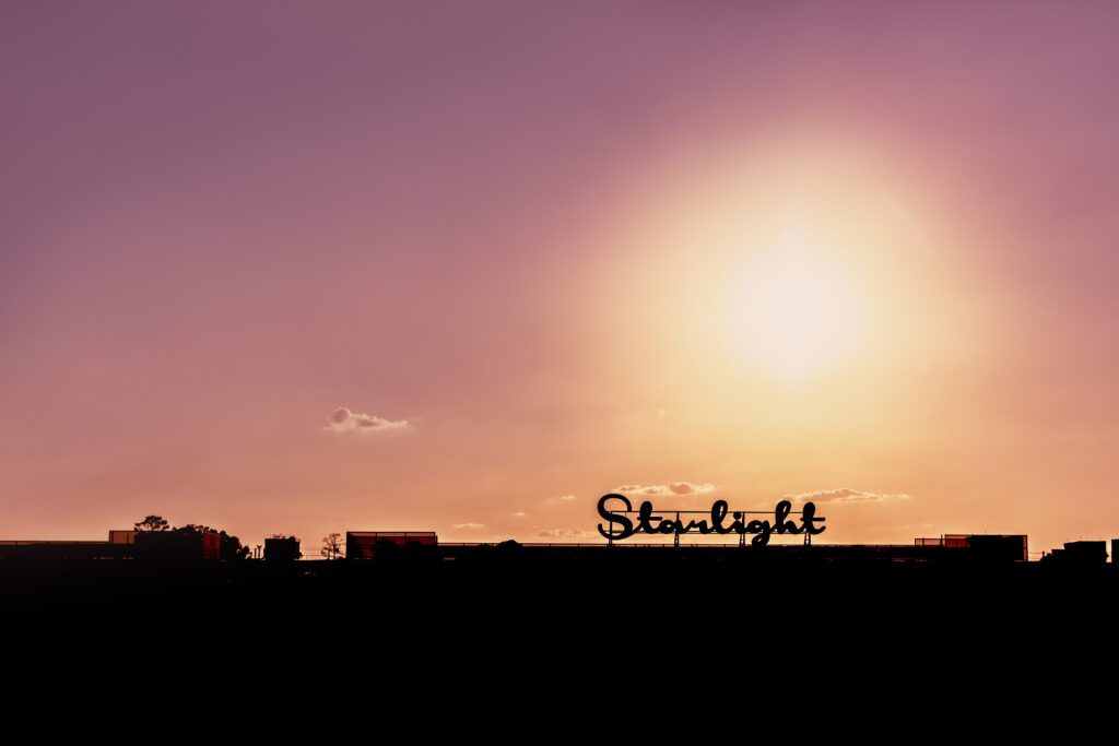 Sign at Sunset Free Stock Photo