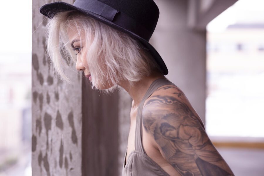 Pretty Tattoo Woman Free Stock Photo