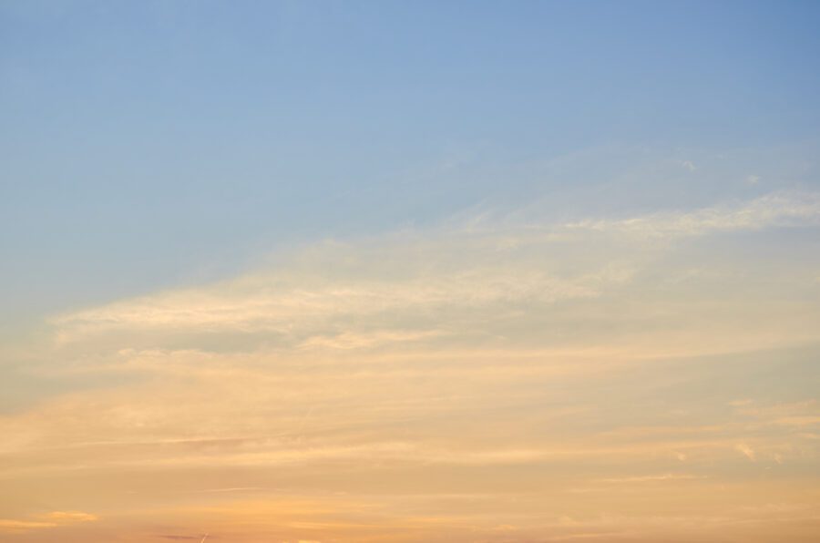 Warm sky clouds Free Stock Photo