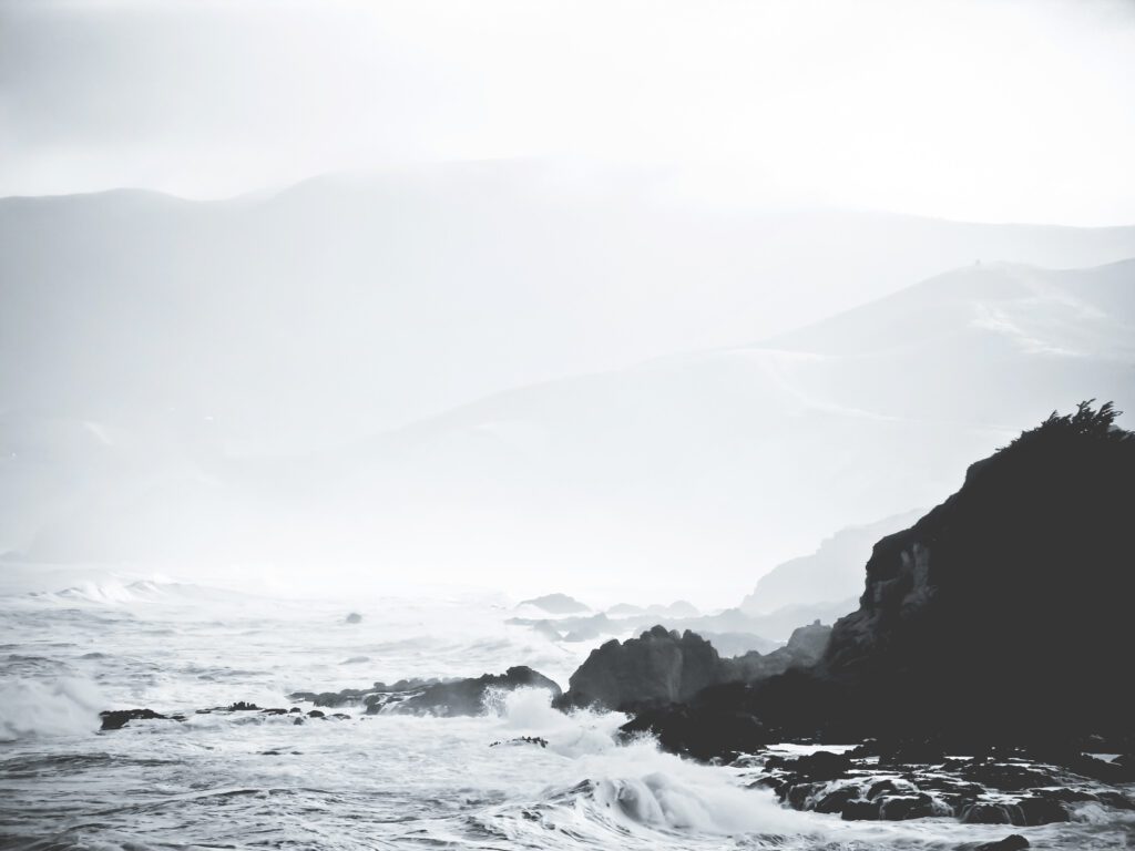 Waves Crashing on Rocks Free Stock Photo