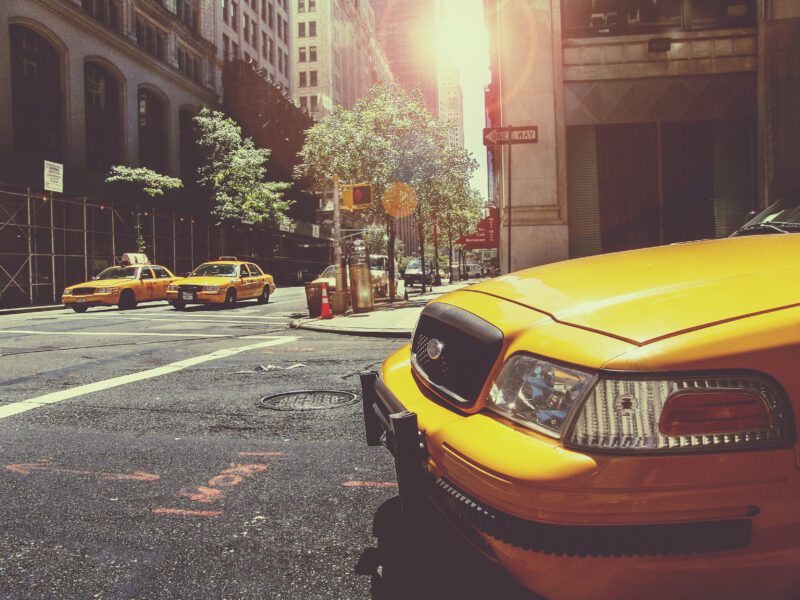 Yellow Cab in New York Free Stock Photo