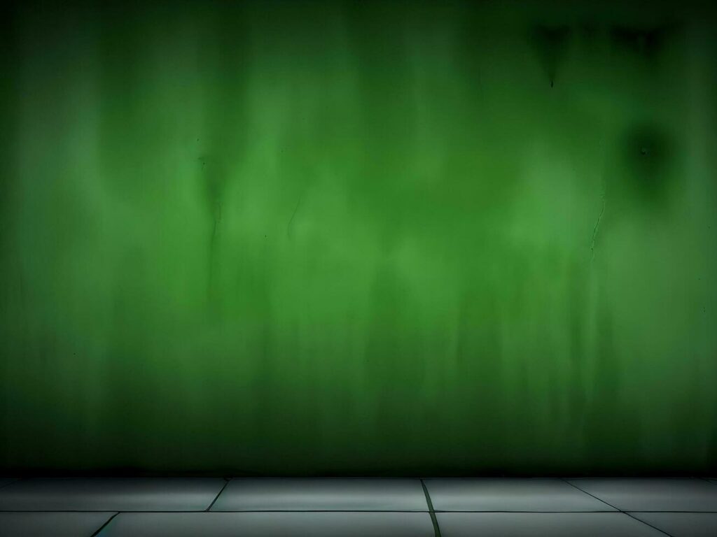 Green concrete wall abstract background spooky horror grunge background, ai generated Stock Free