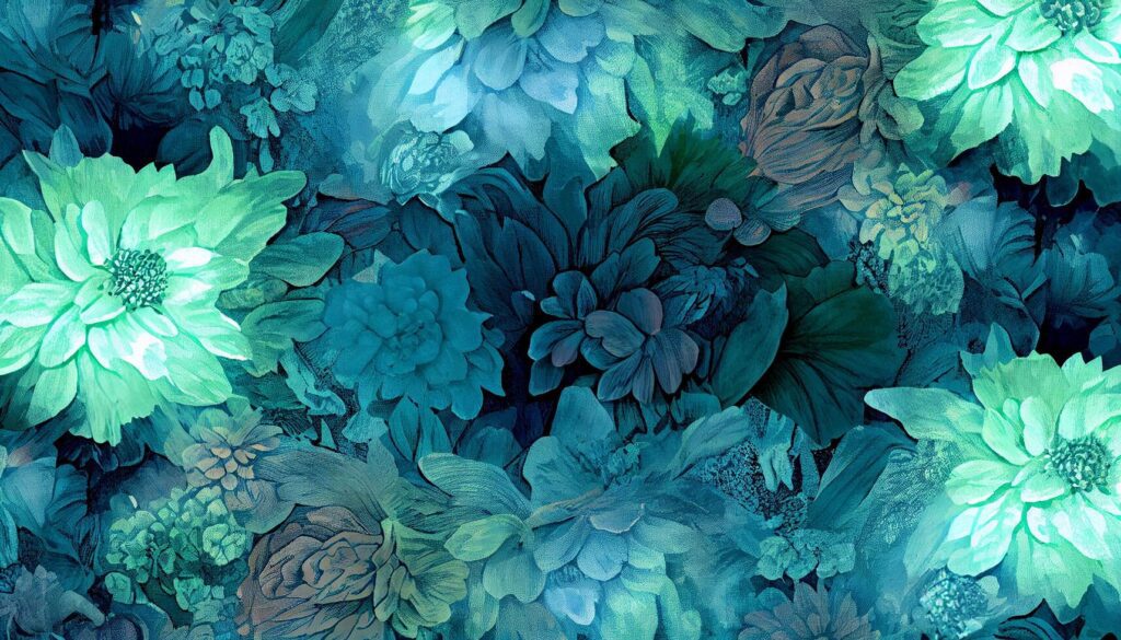 green flowers garden pattern background , Stock Free