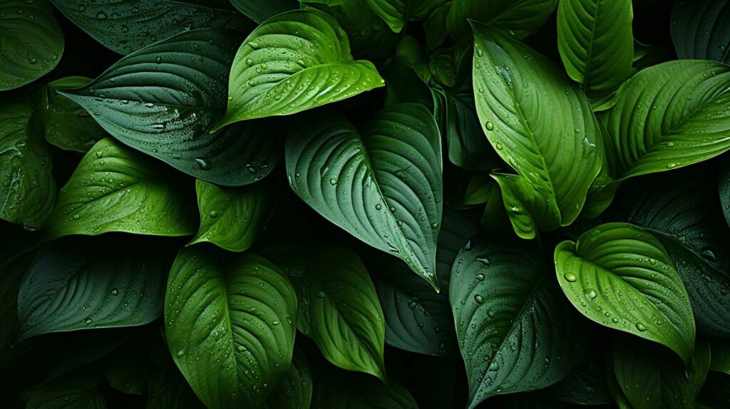 Green Leaves Background, Ai Generative Free Photo