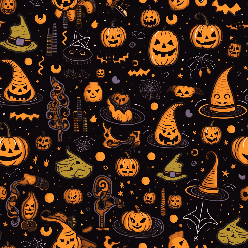 Halloween Pumpkins Background Seamless Texture Free Photo