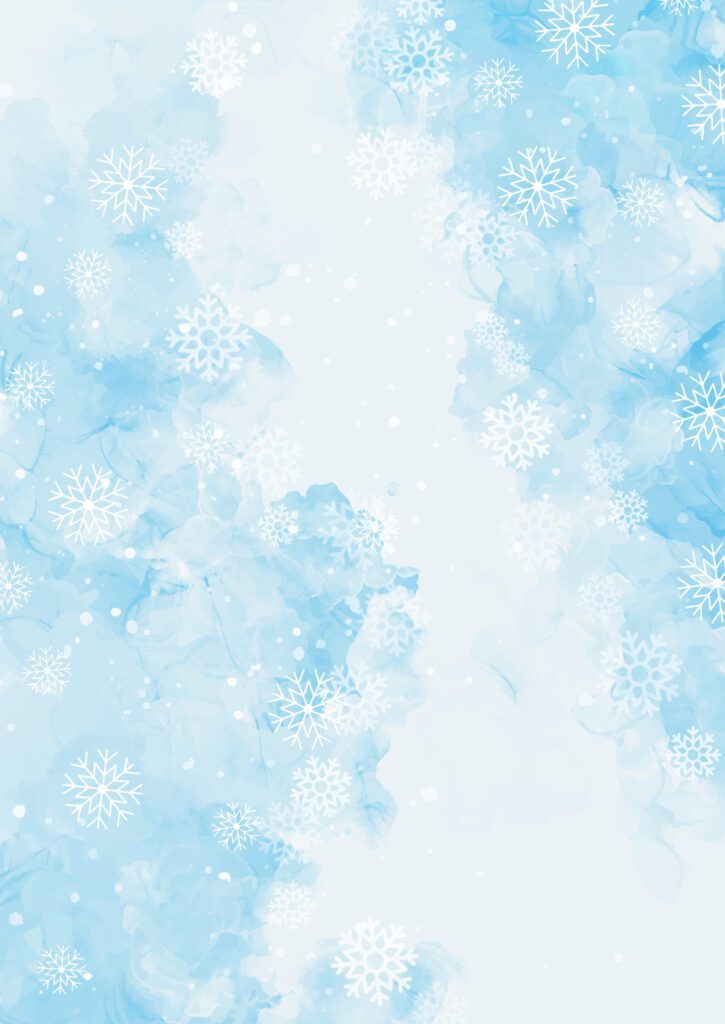 hand painted watercolour Christmas snowflake background Free Vector