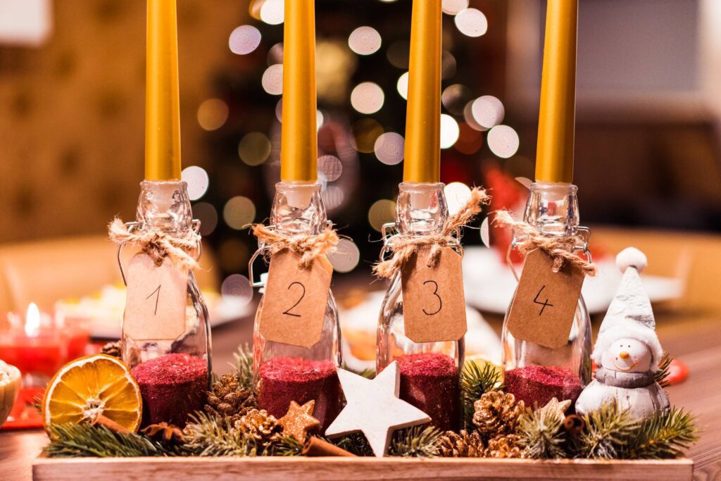 Handmade DIY Advent Candle Free Photo