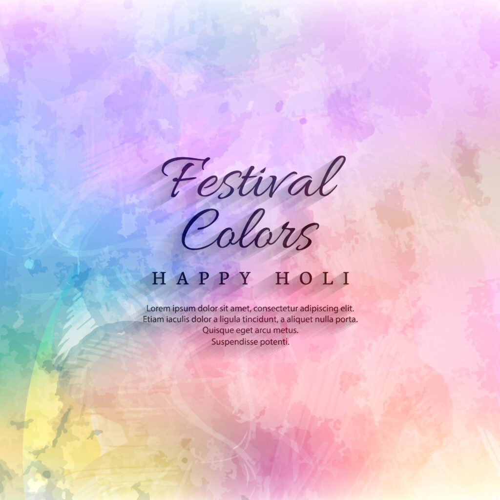 Happy holi festival celebration vector background Free Vector