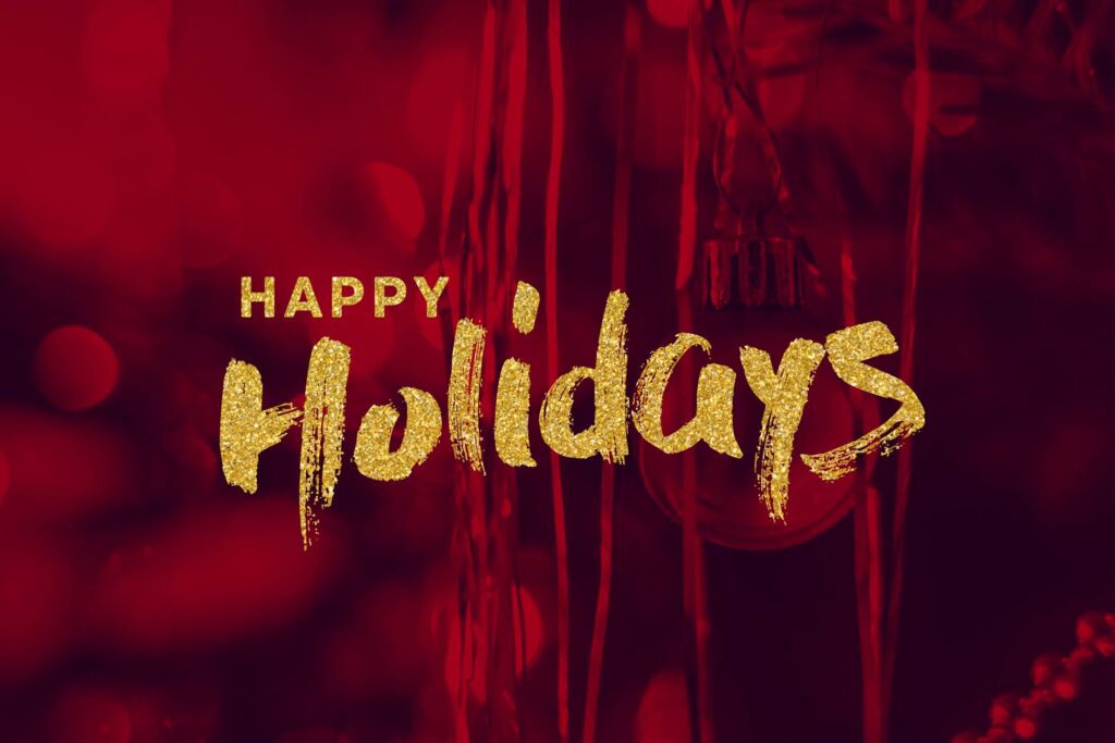 Happy Holidays Lettering Free Photo