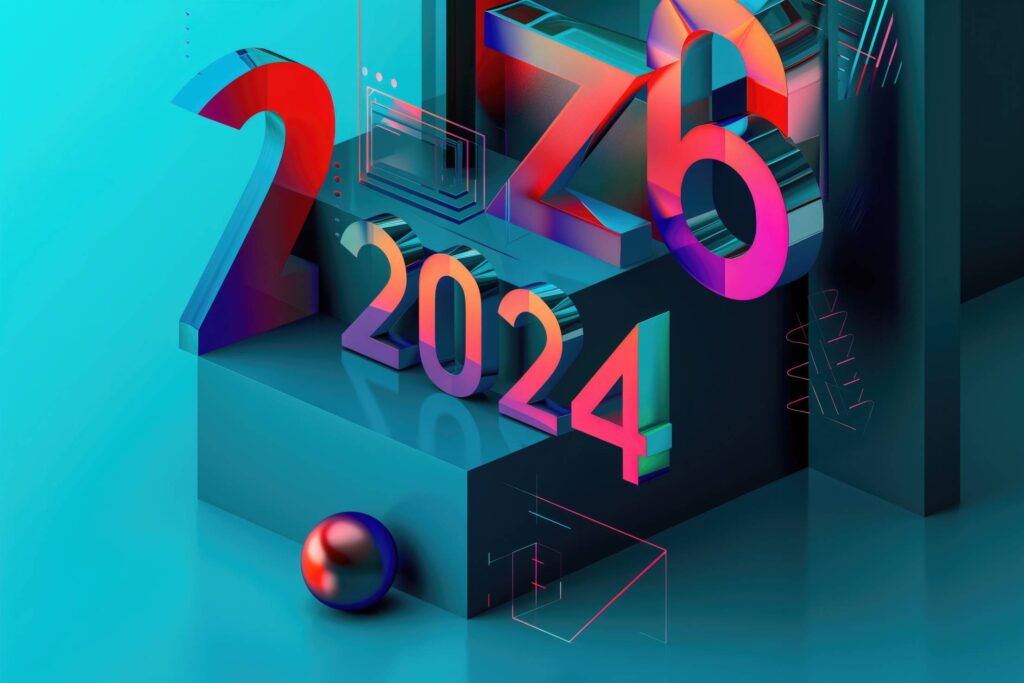 Happy New Year 2024 Visual Stock Free