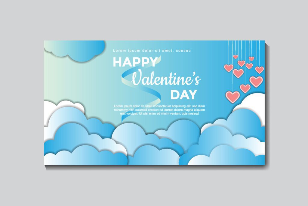 vector happy valentines day elegant background with hearts design Free Vector