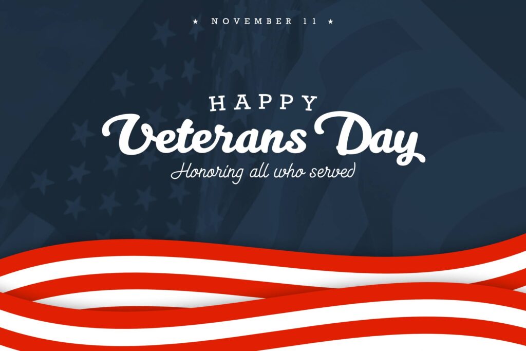 Happy Veterans Day Lettering Graphics Free Photo