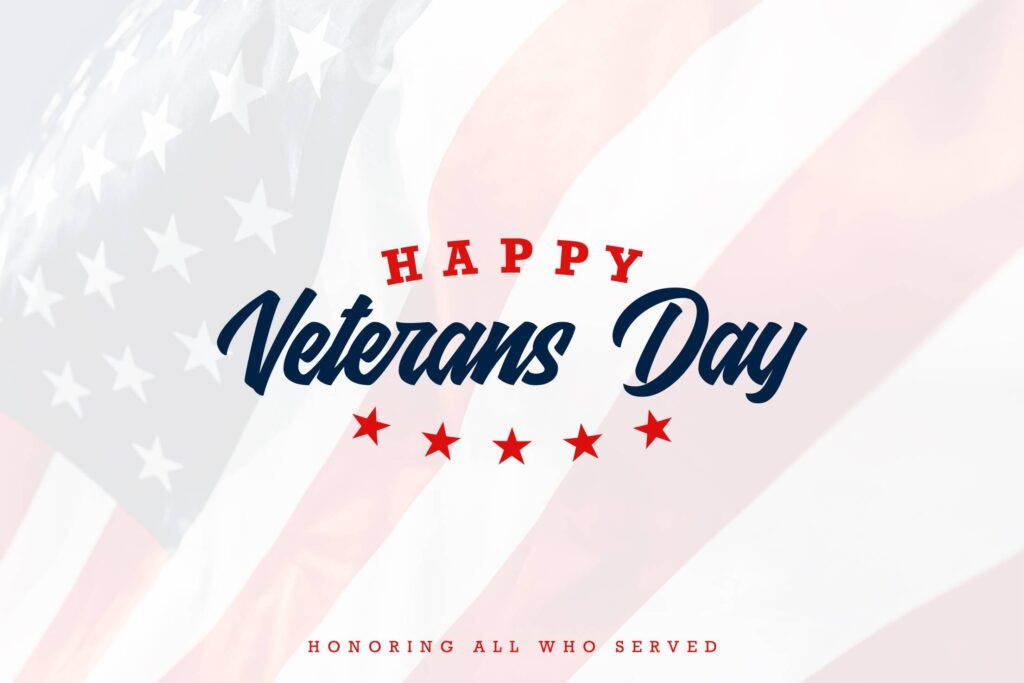 Happy Veterans Day Letterings Free Photo