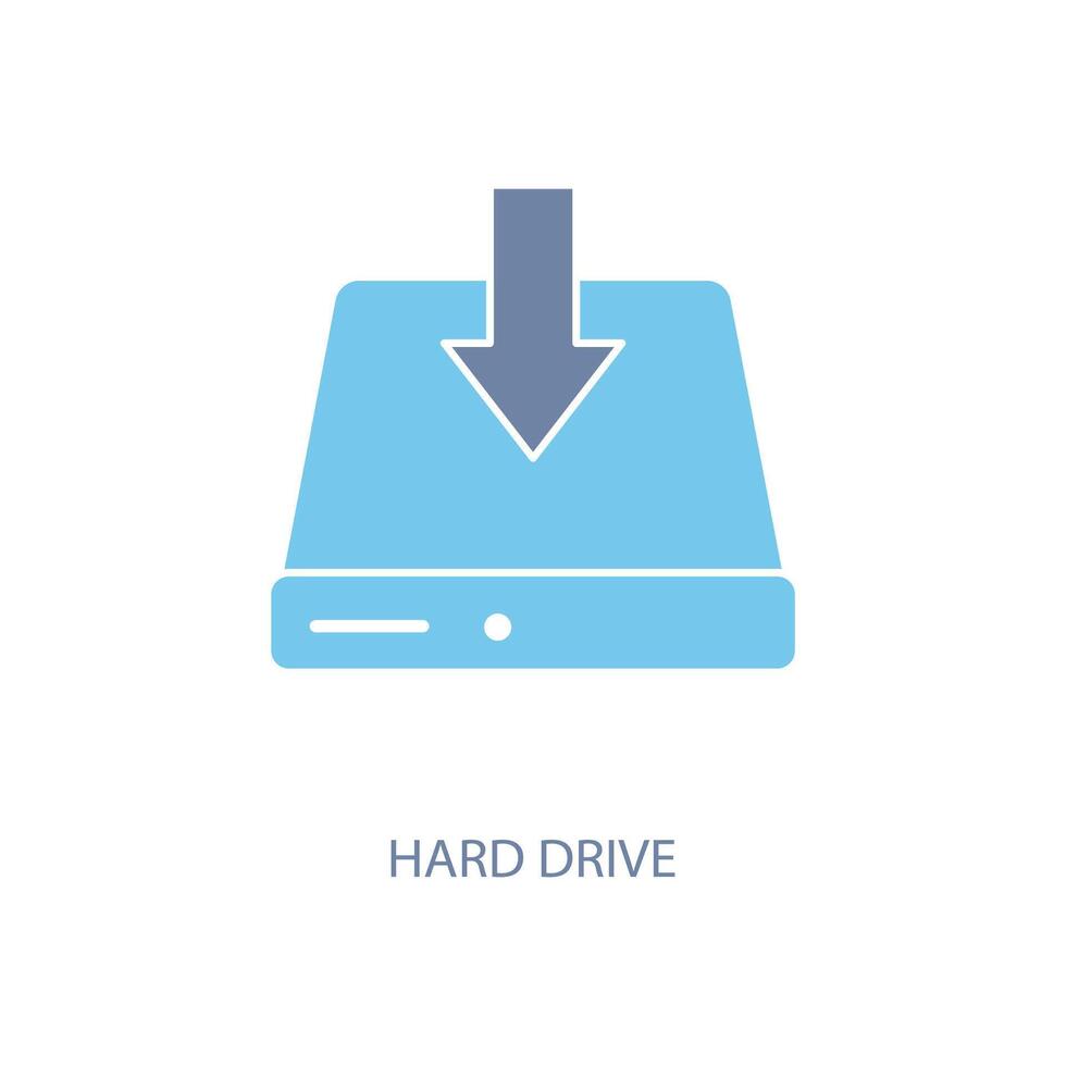 hard drive concept line icon. Simple element illustration. hard drive concept outline symbol design. Stock Free