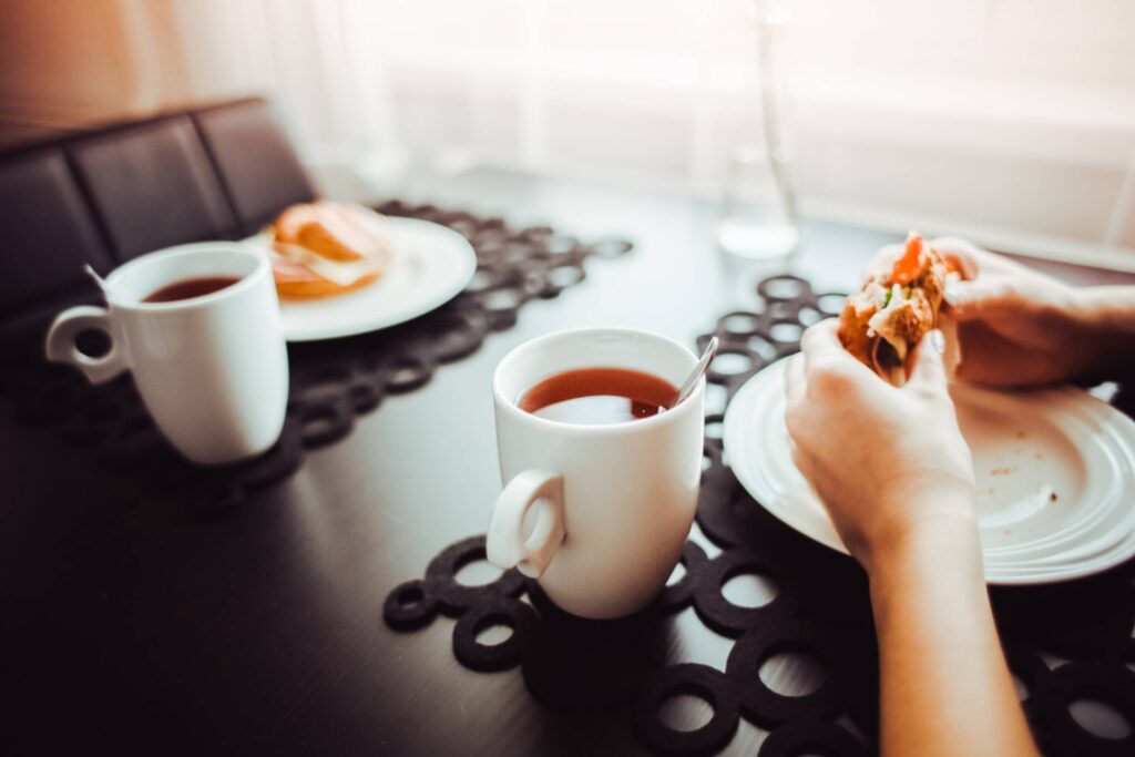 Healthy Morning Snack with a Tea Free Photo