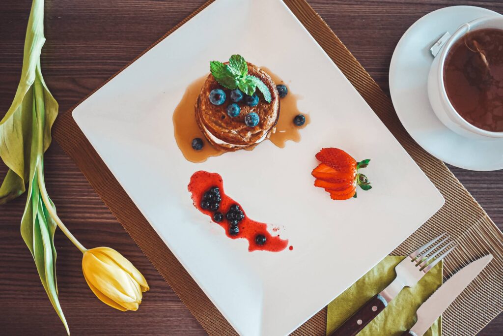 Healthy Pancakes with Cottage Cheese and Blueberries #2 Free Photo