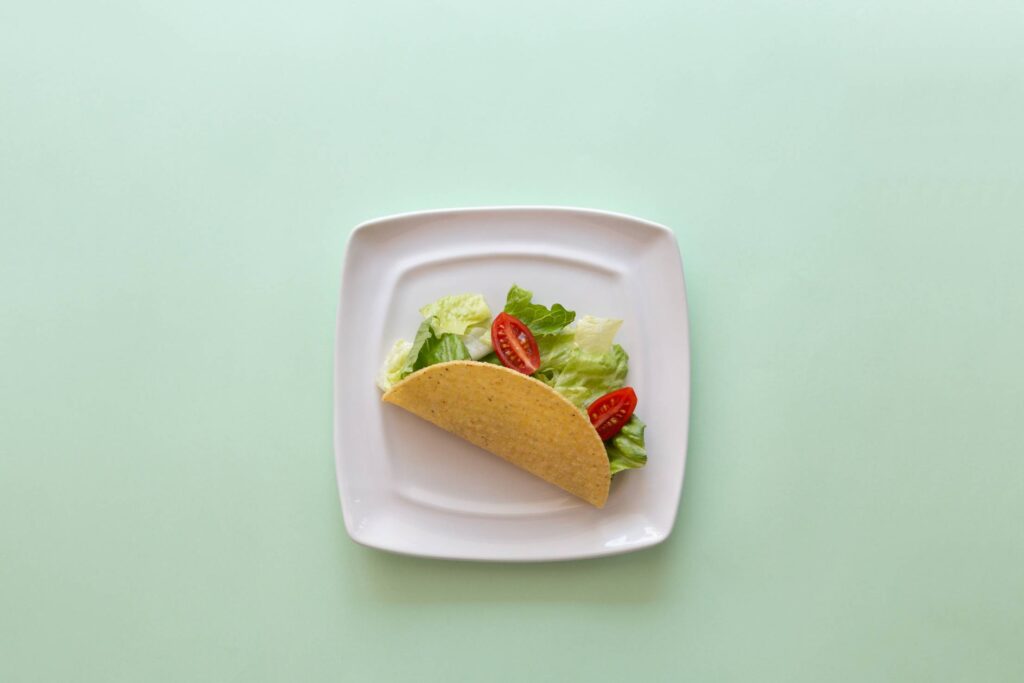 Healthy Taco with Place for Text Free Photo