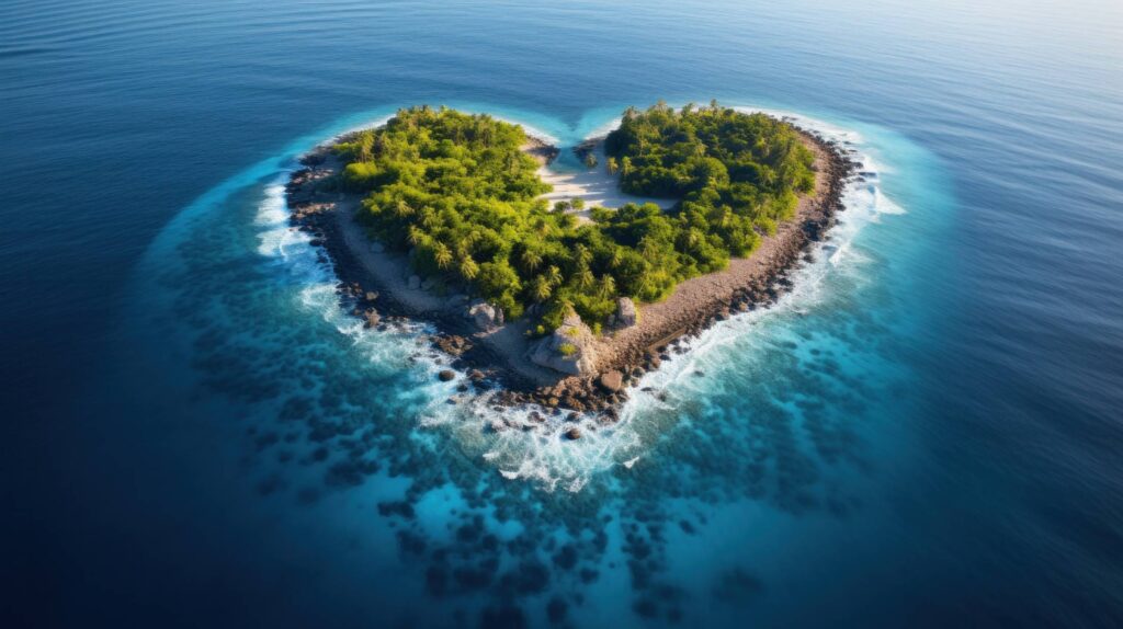 Heart-shaped Island Stock Free