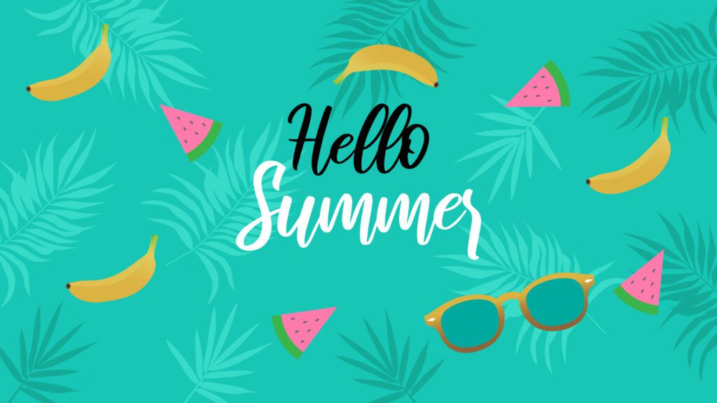 Hello summer banner vector background Free Vector and Free SVG