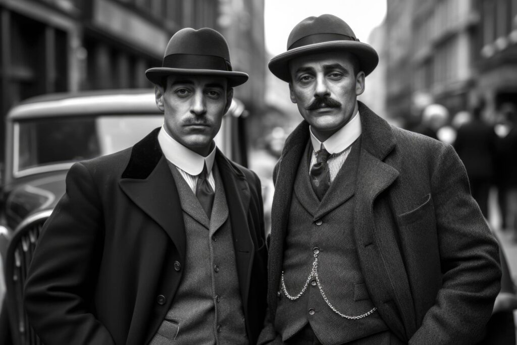 Historic Photo Two Gentlemen in London Stock Free