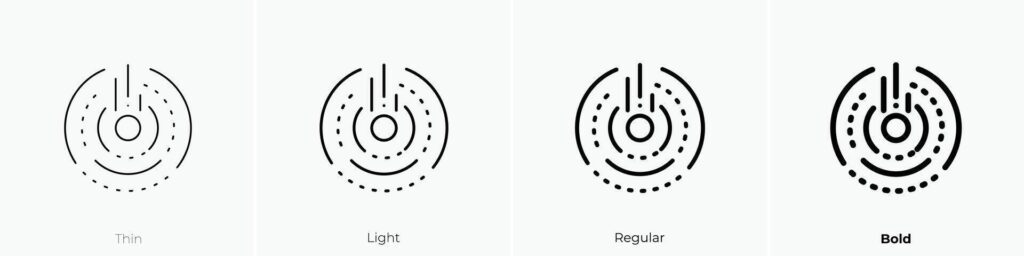 hole icon. Thin, Light, Regular And Bold style design isolated on white background Stock Free