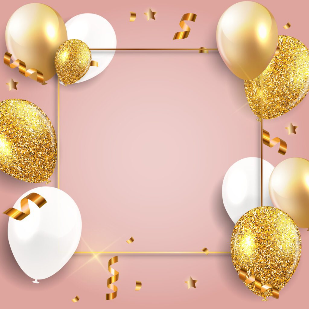 Holiday Background with Balloons. Vector Illustration Free Vector