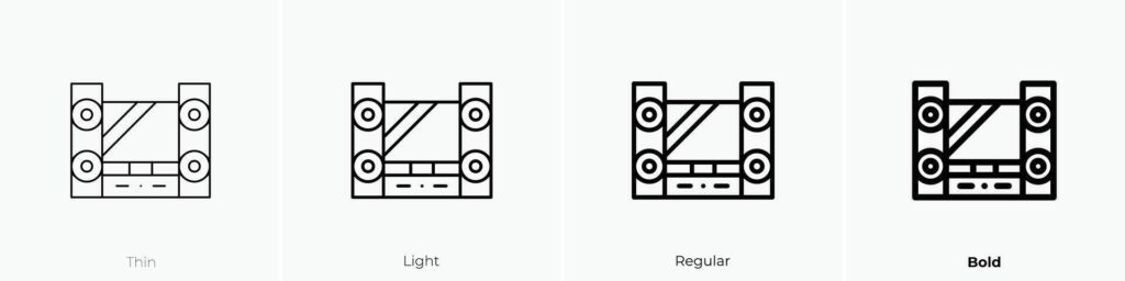 home cinema icon. Thin, Light, Regular And Bold style design isolated on white background Stock Free