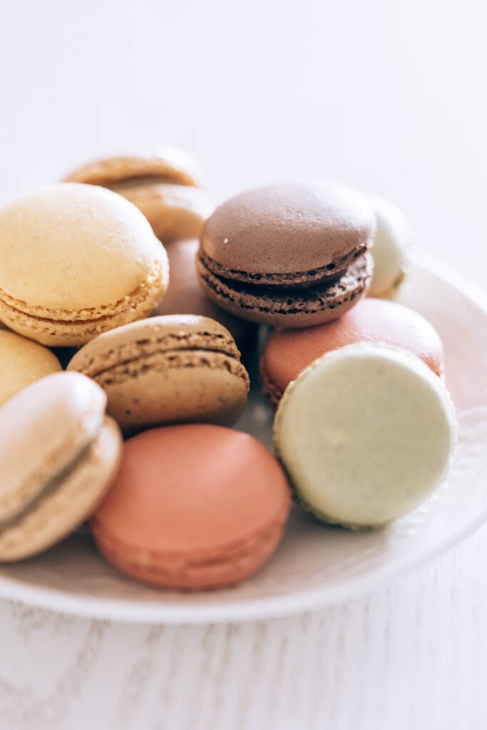 Homemade Macarons on a Plate Free Photo