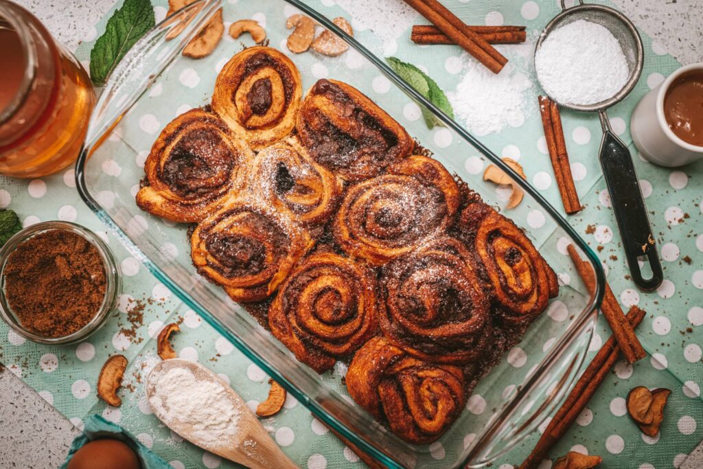 Homemade Pastry Cinnamon Swirls Free Photo