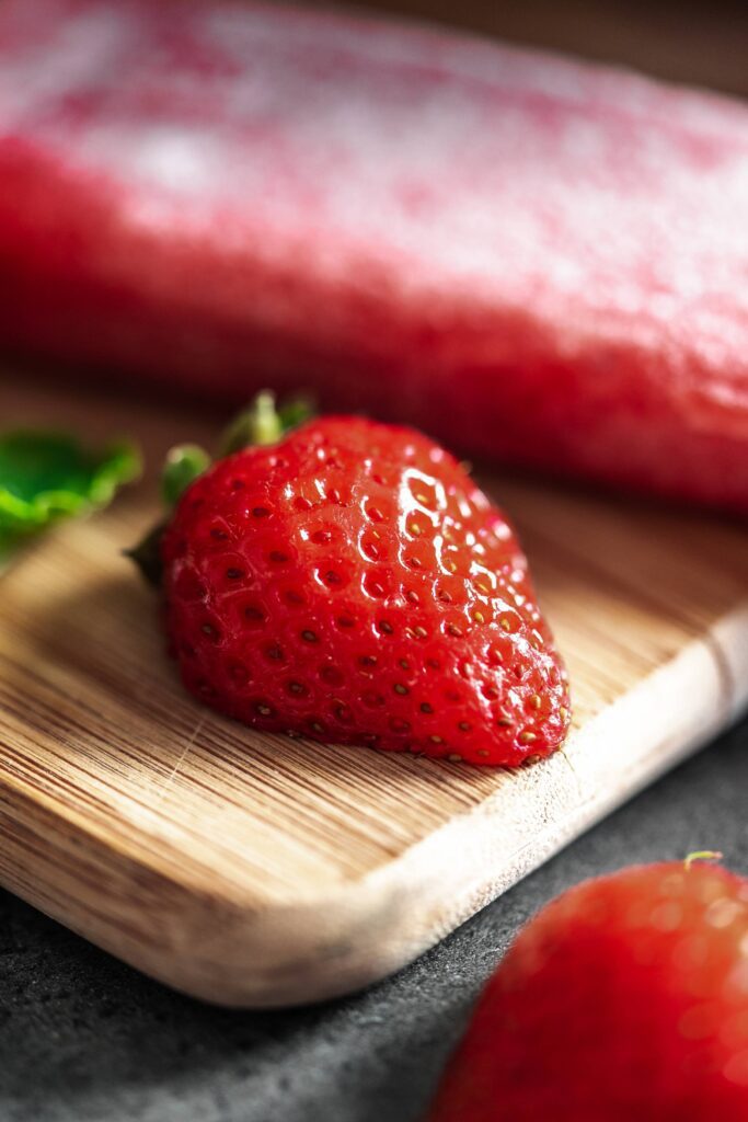 Homemade Strawberry Popsicles Free Photo