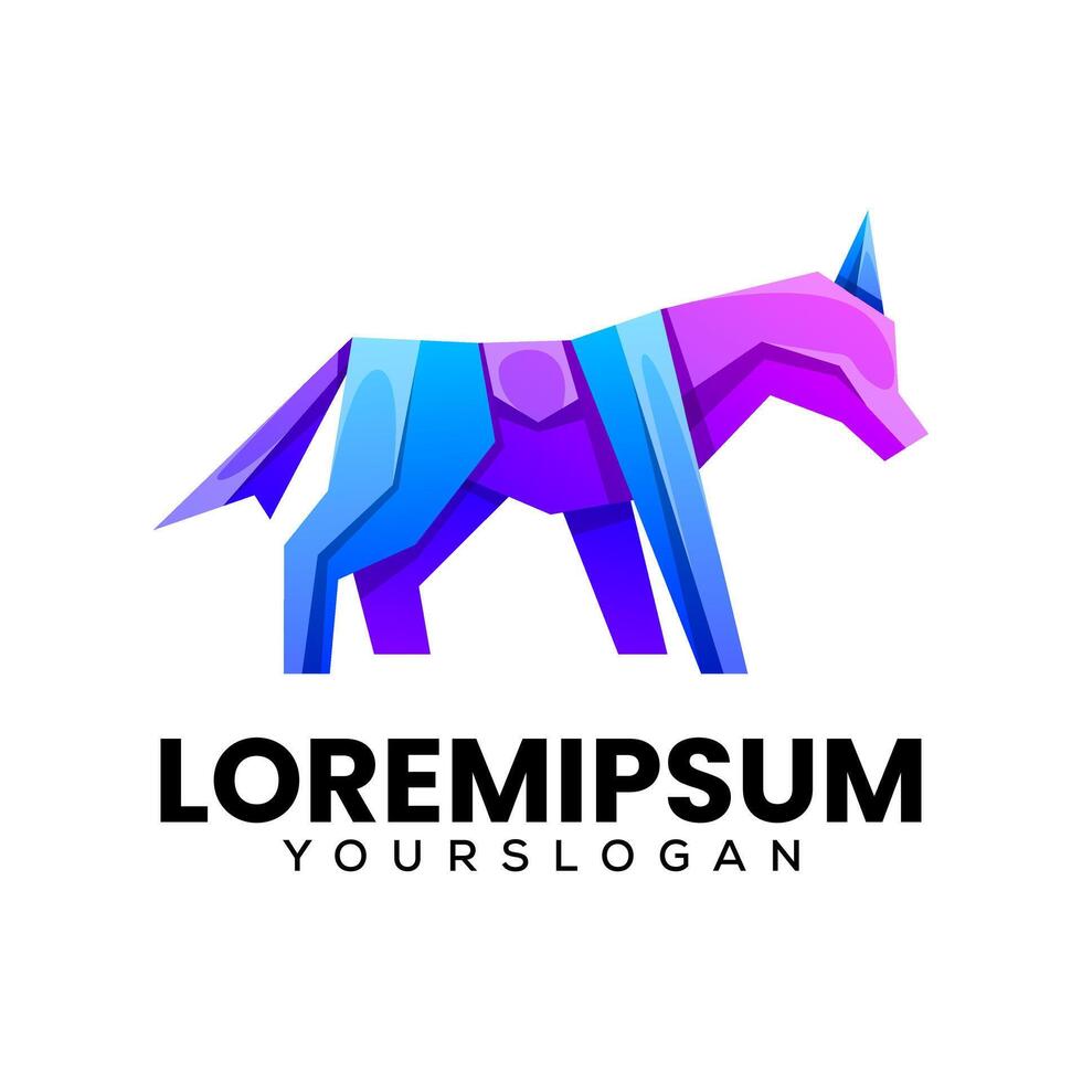 horse colorful icon logo design Stock Free