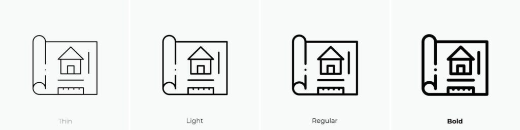 house sketch icon. Thin, Light, Regular And Bold style design isolated on white background Stock Free